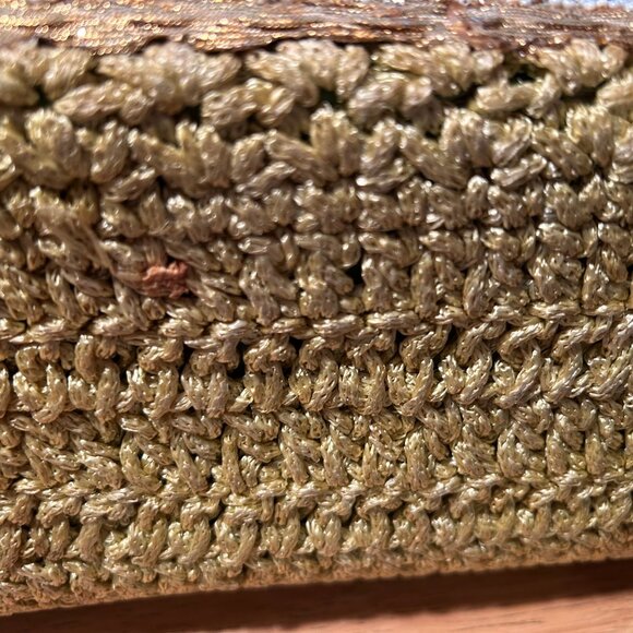 Womens Caron Multicolor Crochet Beaded Embroidery Packard Limousine Satchel Bag - Picture 15 of 16